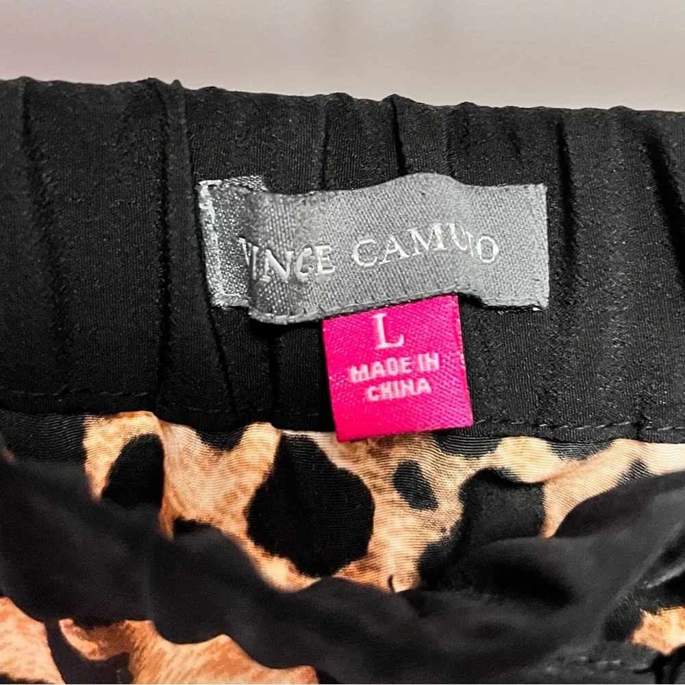 Vince Camuto Womens Animal Print Drawstring Elastic Waist Mini Skirt Size Large - Picture 5 of 6